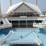 Water Pond and Stairs in Shah Faisal Mosque